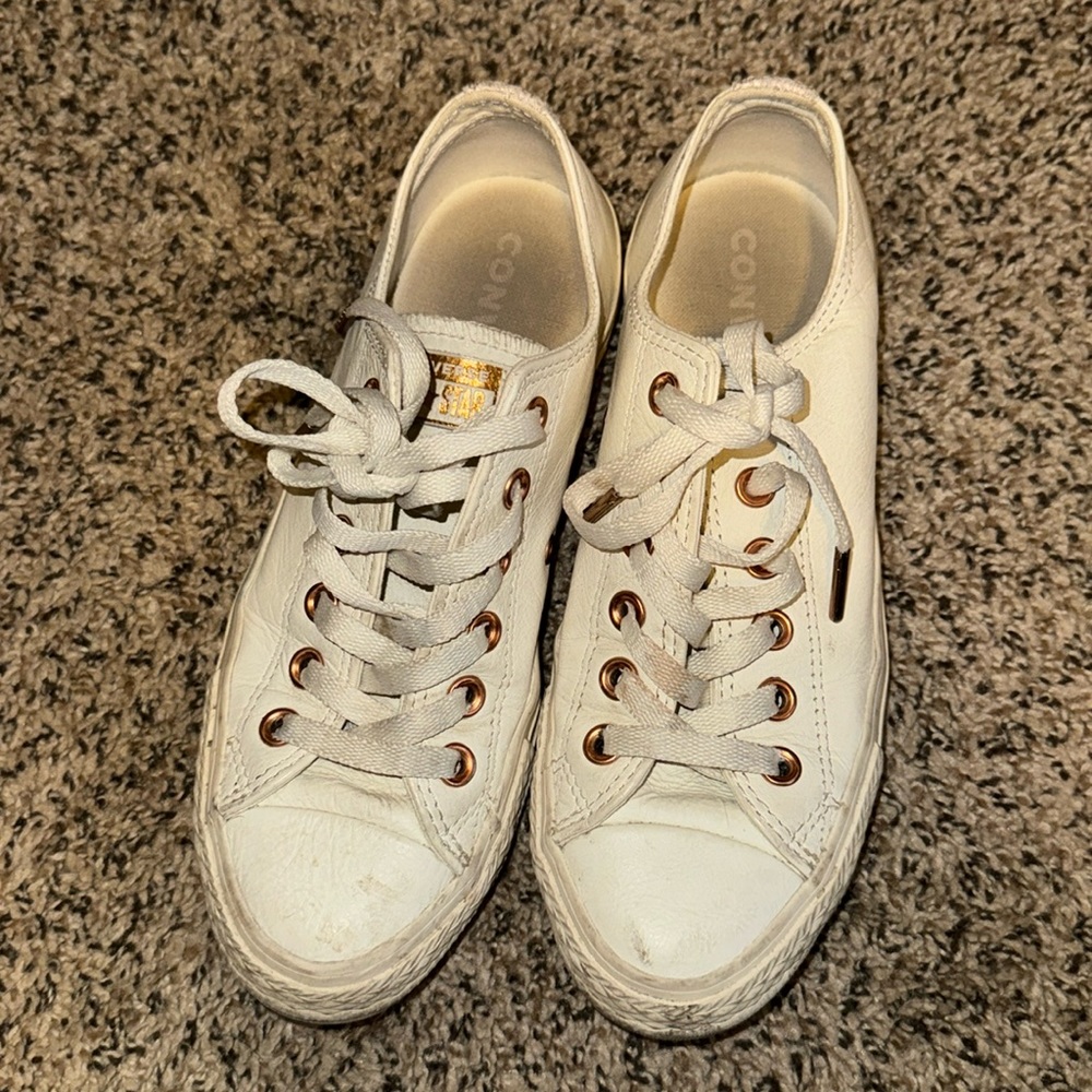 White leather converse